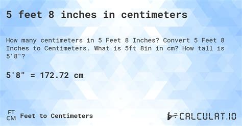 5ft 8in to cm